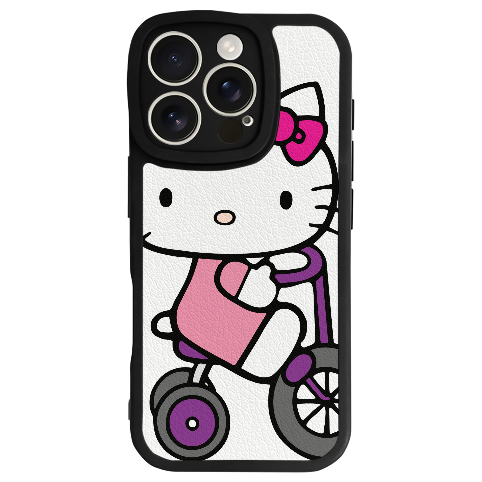 （画像用） Hello Kitty ハローキティ 【iPhone 16シリーズ対応】シリコンスマホケース（レザー調） 材質：シリコン